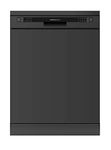 Cookology CFSD613BK 60cm Wide Freestanding Full Size Undercounter Dishwasher, 6 Programme Settings with Eco Mode, 13 Place Settings - In Black