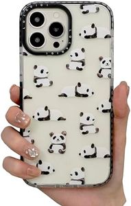 LOLAGIGI for iPhone 13 Pro Case for Women, Clear Cute Panda Cartoon Art Animal Print Girly Design Kawaii Aesthetic Cartoon Pattern for Girls Teens Soft TPU Phone Case (6.1")