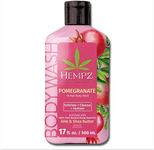 Hempz Body Wash - Pomegranate - Hydrating for Sensitive Skin, Scented, Exfoliating with Shea Butter, Pure Hemp Seed Oil, and Algae for Sensitive Skin - 17 fl oz