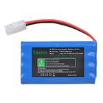 Tectra 9.6V 2100mAh NiMH Rechargeable Battery Packs for RC Car, RC Boat, High Capacity 8-Cell Battery Pack with Standard Tamiya Connectors Plug