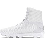 Under Armour Men's Highlight Franchise Rm 2.0 Football Shoe, (100) White/White/Metallic Silver, 7.5