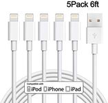 Sundix iPhone Charger, 5 Pack 6ft L