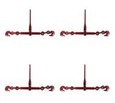 Mytee Products (4 Pack) 3/8"-1/2" Heavy Duty Ratchet Lever Load Binder w/Grab Hooks 9,200 Lbs Working Load Limit | Tie Down Hauling Chain Binders for Flatbed Truck Trailer