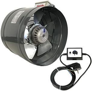250mm Ventiladores Industrial Tubo Canal Extractor con 500W REGULADOR velocidad Ventilador De Extracción Para Aticos ventilacione canalizados 230v 25cm