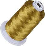 Simthread 5500Yds Embroidery Thread, 5000M High-Yardage 40WT 100% Polyester Thread – 170+ Vivid Colors, High-Speed Rated – Compatible with Brother, Singer, Janome & More - Russet Brown 330