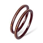 Hem Jewels by Ashok Jewellers 22kt (916) Yellow Gold Bangles/Gold Handmade Chudi/Wedding Chooda for Women with Purity Certificate (Set of 2pcs) - Maroon(2.10 Aani)