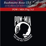 POW MIA Flag 3x5 - Made in USA, Heavy Duty Outdoor Flag 3x5, Military Pow Flag, Single side - 100% Made in America- FMAA Certified