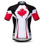 Men's Cycling Jerseys Tops Biking Shirts Short Sleeve Full Zipper Bike Clothing Canada White L