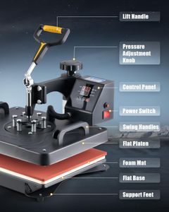 CREWORKS 11-in-1 Heat Press Machine 12x15 Inch – Multifunction Sublimation