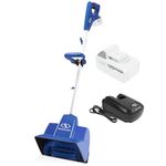 Snow Joe 24V Cordless Electric Shovel Kit w/ 5Ah Battery & Charger, 11″ Clearing Width, 400W Motor – Portable, Lightweight, Heavy-Duty Ice Removal for Deck, Patio, Driveway & Sidewalk, 24V-SS11-XR