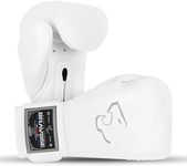 BRAVOSE Elite Pro Strap 16oz Boxing Gloves | Professional Leather Boxing Gloves for Punching Training, Sparring, MMA Kickboxing, Muay Thai Made By Premium Cow Hide Leather | Bag Gloves for Men, Women