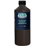 The Leather Clinic All in One Leather Colourant | Self Seal Leather Dye Repair Paint | Recolour Furniture, Sofas, Car Seats (Dark Brown, 500ml)