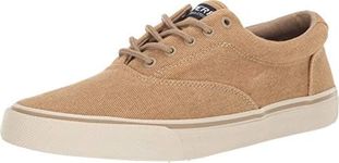 SPERRY Men's Striper Ii CVO Nautical Sneaker, Khaki Twill, 8