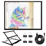 A3 Diamond Painting Light Pad with Stand Tracing Light Board Drawing Light Box Light Table for Weeding Vinyl Stepless Dimming Diamond Art Light Borad for Cricut Animation Skeching (A3+Stand)