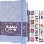 Legend Planner Hourly Schedule – Weekly & Daily Organizer with Time Slots. Appointment Book Journal for Work, Undated, A5 (Periwinkle)