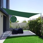 AOGESHI Sun Shade Sail Dark Green 2×2m Rectangle Waterproof,Sun Shade UV Block,Canopy Shade Sail Awning for Outdoor,Patio,Garden,Playground(We Make Custom Size)