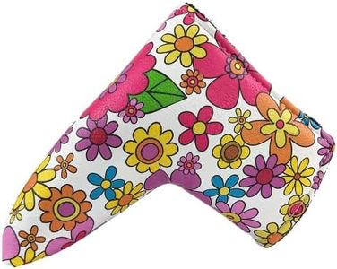 Foretra - Limited Edition Flower Pattern Putter Headcover Quality PU Leather Magnetic Closure for Blade Style Putters