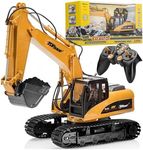 Top Race 15 Channel Full Functional Professional RC Excavator, Remote Control Construction Tractor ~Metal Shovel~ (TR-211)