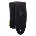 Perri’s Leathers Ltd. - Guitar Strap - Suede - Black - Adjustable - For Acoustic/Bass/Electric Guitar - Made in Canada (BBS-202)