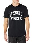 Russell Athletic Men's Cotton Performance Short Sleeve T-Shirt, Black-Arch, Medium