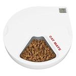 Cat Mate C500 Automatic Pet Feeder | Cat or Small Dog Bowl with Digital Timer | For Wet or Dry Pet Food, 5 Meal Carousel, up to 330g in Each