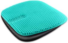 Gel Seat Cushion for Long Sitting, Gel Cushions for Pressure Sores Relief, Double Thick Gel Cushion for Sitting, Seat Cushions for Office Chairs with Breathable Nonslip Cover New