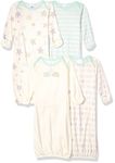 Gerber Baby 4-Pack Gown, Elephants, 0-6 Months