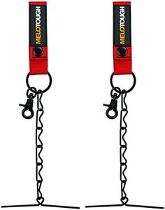 MELOTOUGH 2 PCS Tape Thong for Tool Belt Waist Electricians Tape Holder Chain with Keyring and trigger snap hook