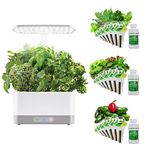 AeroGarden Harvest XL with Gourmet Herbs Seed Pod Kit - Hydroponic Indoor Garden with LED Grow Light, White