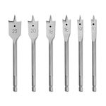 Gunpla 6 Pieces Spade Drill Bits Set 10-25mm, Carbon Steel Heavy Duty Hex Shank Paddle Bit Tools Woodworking Drilling Flat Bits Blades Kit for Plywood Plastics Chipboard Cuts