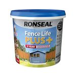 Ronseal RSLFLPPCF5L 5 Litre Fence Life Plus Paint - Cornflower