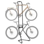 Mimoke Bicycle Stand Base for 2 Bicycles Gravity Bicycle Holder Fully Adjustable Wall Mount Garage for Roads, MTB and Hybrid Bikes Vertical Bicycle Stand Holds up to 40 kg