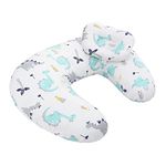 LAT LEE AND TOWN Nursing Pillow With Baby Cushion 100% Cotton Breastfeeding Baby Pillow Breast Feeding Cushion Baby Removable Cover (Dinosaur)