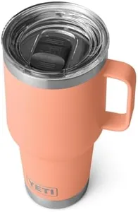 YETI Rambler 30 oz Travel Mug, Stainless Steel, Vacuum Insulated with Stronghold Lid, Lowcountry Peach