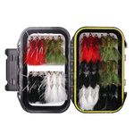 wifreo 30PCS Wooly Bugger Fly Trout Fishing Streamer Assortment with Waterproof Fly Box