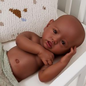 BABESIDE 16 inch Realistic Black Reborn Baby Doll