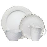 Pfaltzgraff French Lace Dinnerware Set, 16 Piece, White