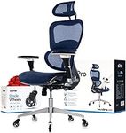 Oline ErgoPro Ergonomic Office Chair - Rolling Desk Chair with 4D Adjustable Armrest, 3D Lumbar Support and Blade Wheels - Mesh Computer Chair, Gaming Chairs, Executive Swivel Chair (Navy Blue)