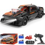 HAYUA RC Racing Drift Car 1/16 Scale Remote Control Car 50+MPH 4X4 Off-Road Truck RC High Speed Drift Cars RC Buggy Electric Vehicle Toys with Lights, 2 Sets of Tires, Gifts for Kids Adult