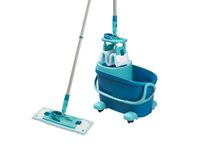 Leifheit Clean Twist M Ergo Mobil Mop and Bucket Set, Mop, Moisture controlled Spin, Faster cleaning Spin mop, Easy-steer Micro Fibre Head with 360° Joint, Twist Mop with Wheels, Mop Head 33 cm Wide
