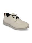 egoss Gold Premium Genuine Leather Sneaker Casual Shoes for Men (White-9)-23781