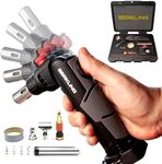 Berkling BSG-2000 Cordless Butane Soldering Torch Kit, 5-Way Adjustable Head, Multi-Functional Soldering | Heat Gun | Blow Torch, 90 Mins Runtime,12 Attachments & Sturdy Carrying Case (BLACK)