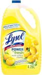 Lysol All Purpose Cleaner, Power & Fresh Multi-Surface Cleaner, Lemon, Kills germs even when diluted, 4.26L