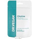 DR.VEGAN Choline, 600mg | 60 x 300mg Vegan-Friendly Capsules | One Month Supply | Two-A-Day - 30 Day Supply