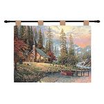 Manual Thomas Kinkade 26 X 36-Inch Wall Hanging, A Peaceful Retreat