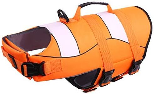 CITÉTOILE Chaleco Salvavidas para Perros, Ayuda a la Flotabilidad, Chalecos Flotantes Ajustable para Perros con Asa, Chaleco Salvavidas para Perros Pequeños, Medianos y Grandes,XS