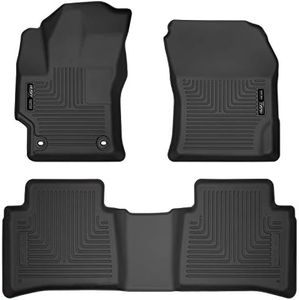 Husky Liners — Weatherbeater Floor Liners | Fits 2020-2023 Toyota Corolla Sedan, Front & 2nd Row Liners - Black, 3 pcs. | 95751
