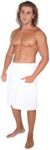 Arus Mens Robe GOTS Certified Organic Turkish Cotton Bathrobe Adjustable Closure Shower and Bath Wrap White, Small-Medium