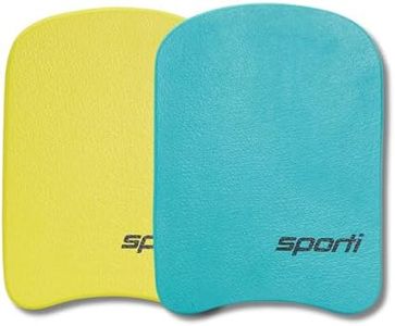 Sporti Junior Kickboard for Swim Training Lesson, Swimming Kick Board for Kid, Water Board for Junior, Swimming Training Aid - Aqua, Yellow