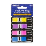 BAZIC Neon Page Markers Dispensers 0.5x1.7 Neon Colored PET Flag Index Tabs, Sticky Notes Page Marker Bookmarks File Tab (120 Flags/Pack), 1-Pack